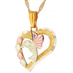 Hummingbird & Heart Pendant - by Landstrom's